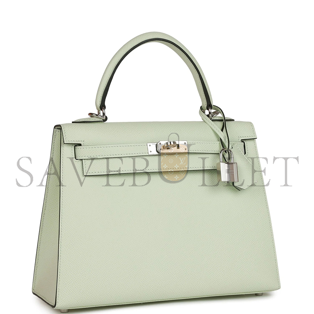 HERMÈS KELLY SELLIER 25 EPSOM PALLADIUM HARDWARE (25*17*7cm) 